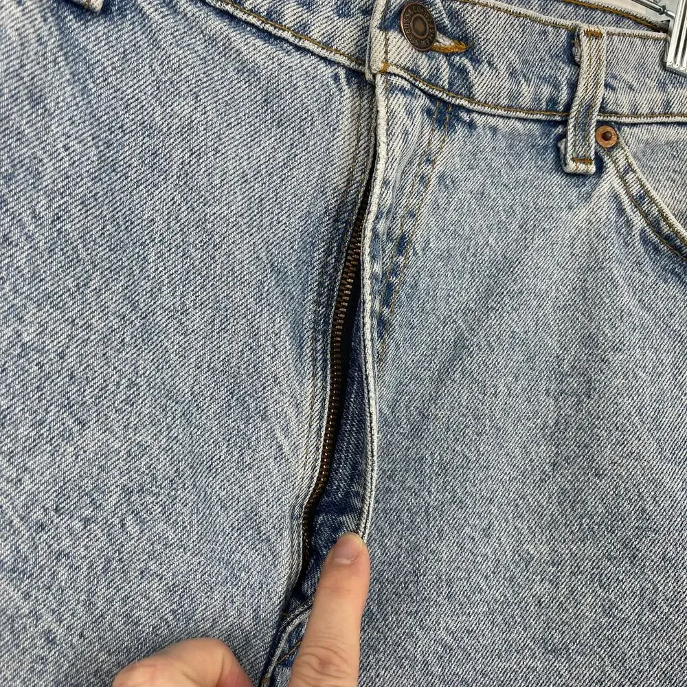 Vintage Orange Tab Levi’s 550 Light Wash Denim Shorts Sz 38 Baggy Y2K Dad Shorts